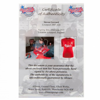 Legende uokvireni dres FC Liverpool Gerrard Signed Shirt Istanbul (Framed)