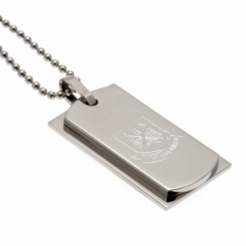 West Ham United ogrlica s identifikacijskom pločicom za psa Double Dog Tag & Chain CT