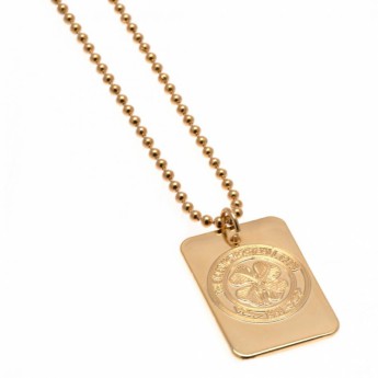 FC Celtic ogrlica s identifikacijskom pločicom za psa Gold Plated Dog Tag & Chain