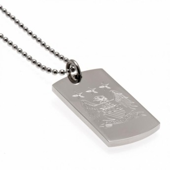 Manchester City ogrlica s identifikacijskom pločicom za psa Engraved Dog Tag & Chain EC