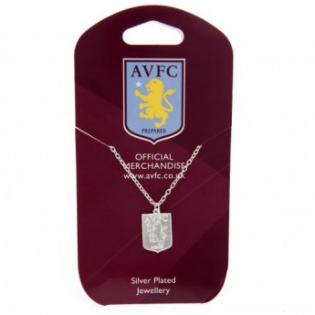 Aston Villa ogrlica s privjeskom Silver Plated Pendant & Chain