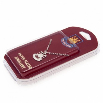 West Ham United ogrlica s privjeskom Silver Plated Pendant & Chain CT