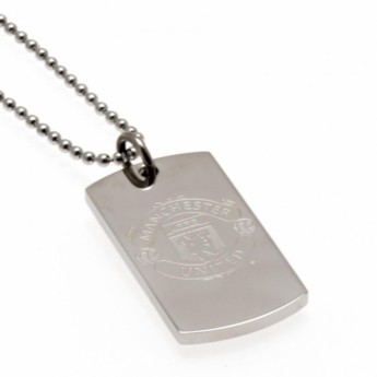 Manchester United ogrlica s identifikacijskom pločicom za psa Engraved Dog Tag & Chain