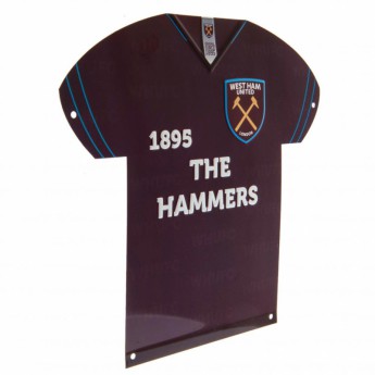West Ham United metalna značka Metal Shirt Sign