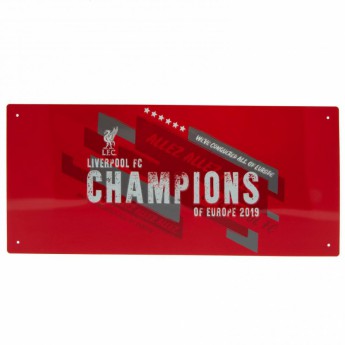 FC Liverpool zidni natpis Champions Of Europe Street Sign