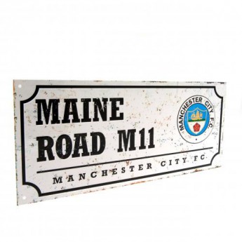 Manchester City zidni natpis Street Sign Retro