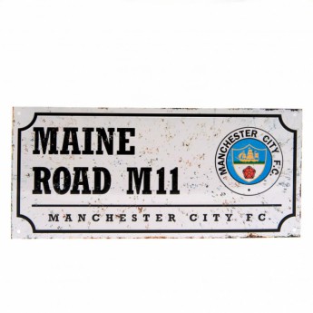 Manchester City zidni natpis Street Sign Retro